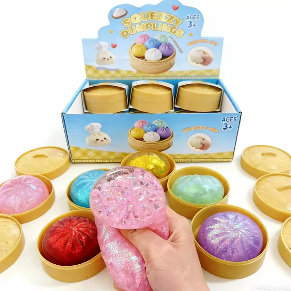 Squishy Ravioli Pailleté – Jouet Sensoriel Anti-Stress Ultra Moelleux