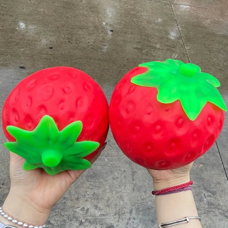 Squishy Fraise Géante 🍓 – Jouet Sensoriel Doux et Satisfaisant
