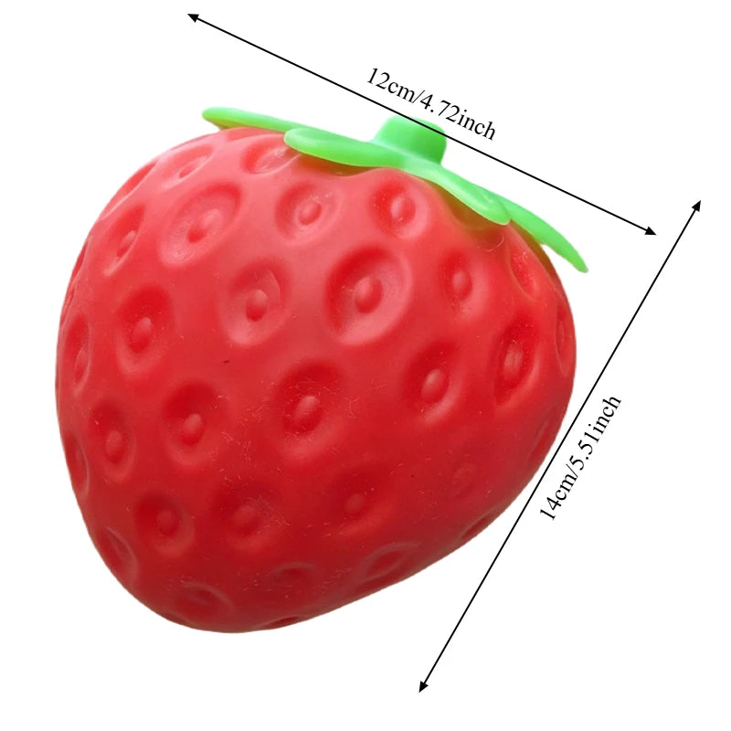 Squishy Fraise Géante 🍓 – Jouet Sensoriel Doux et Satisfaisant