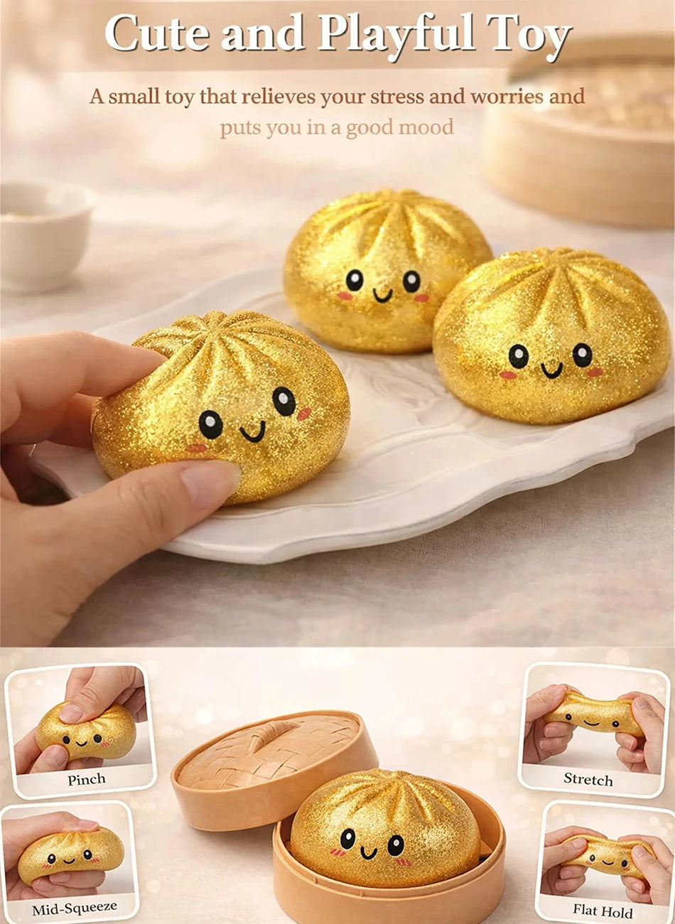 Squishy Ravioli Pailleté – Jouet Sensoriel Anti-Stress Ultra Moelleux