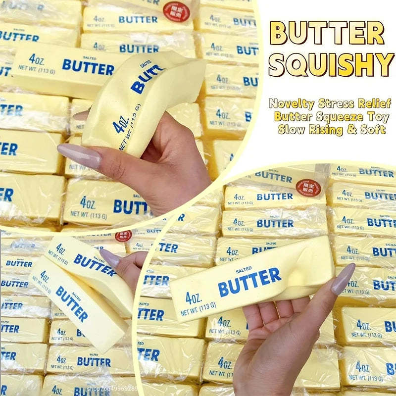 Squishy Butter Stick 🧈 – Jouet Fidget Anti-Stress à Presser