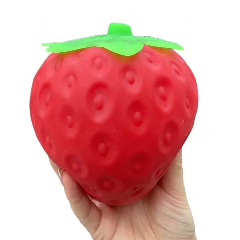 Squishy Fraise Géante 🍓 – Jouet Sensoriel Doux et Satisfaisant