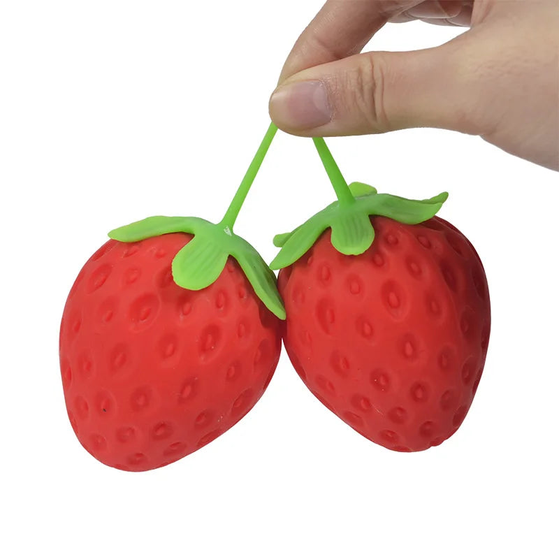 Squishy Fraise Géante 🍓 – Jouet Sensoriel Doux et Satisfaisant