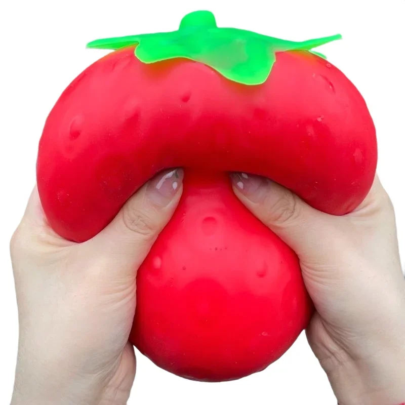 Squishy Fraise Géante 🍓 – Jouet Sensoriel Doux et Satisfaisant