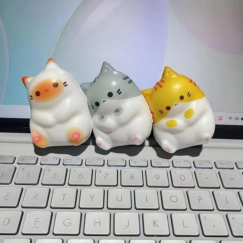 Squishy Chat Kawaii — Balle Anti-Stress Ultra Satisfaisante