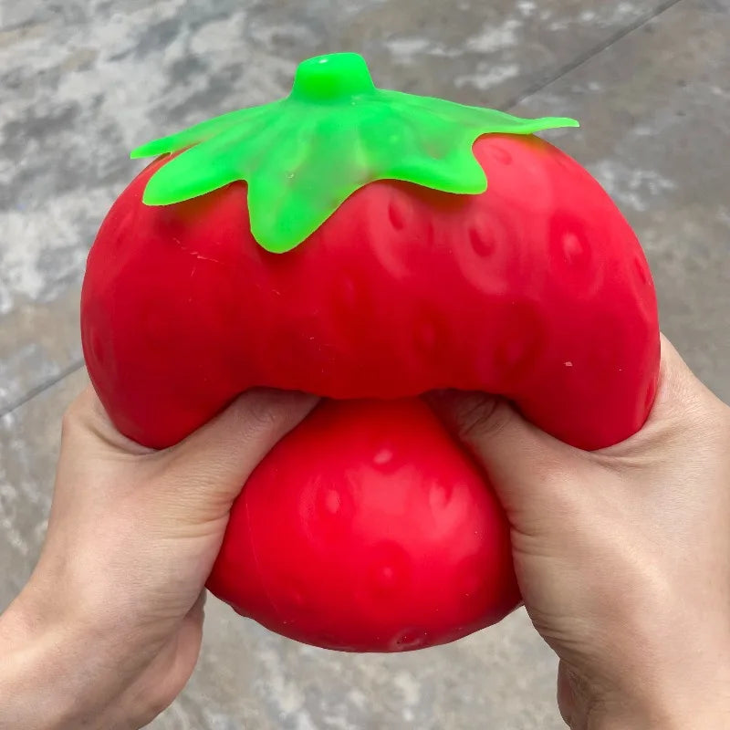 Squishy Fraise Géante 🍓 – Jouet Sensoriel Doux et Satisfaisant