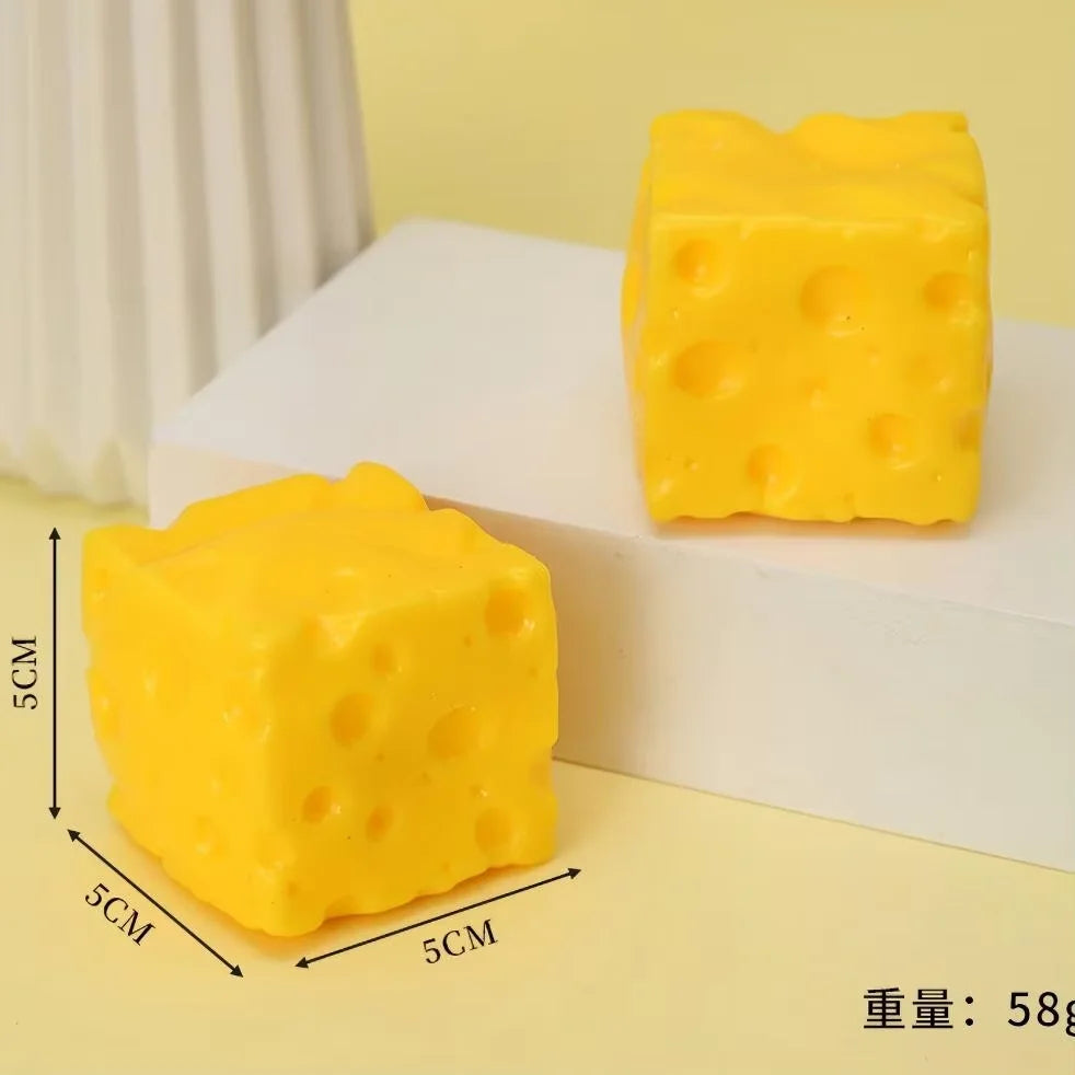 🧀 Squishy Fromage XXL – Balle Anti-Stress Moelleuse à Pétrir