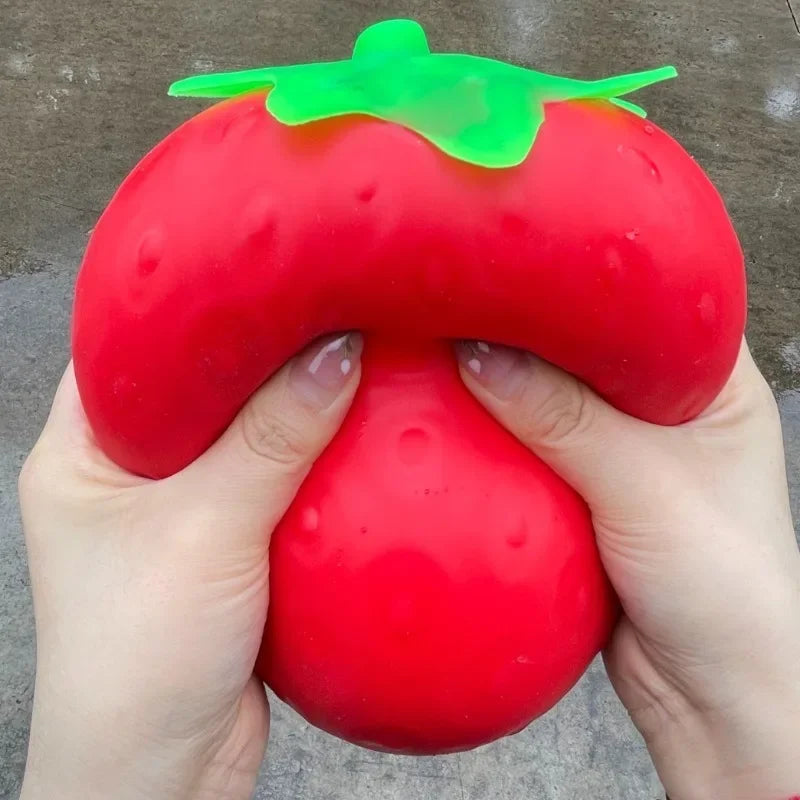 Squishy Fraise Géante 🍓 – Jouet Sensoriel Doux et Satisfaisant