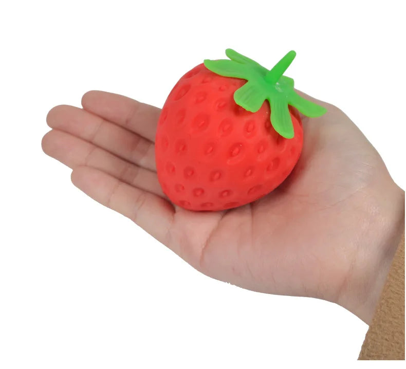 Squishy Fraise Géante 🍓 – Jouet Sensoriel Doux et Satisfaisant