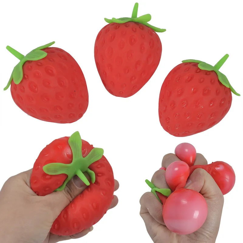 Squishy Fraise Géante 🍓 – Jouet Sensoriel Doux et Satisfaisant