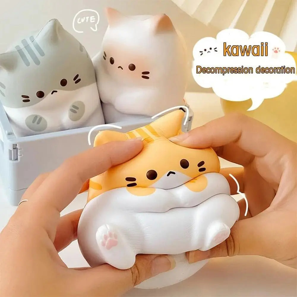 Squishy Chat Kawaii — Balle Anti-Stress Ultra Satisfaisante