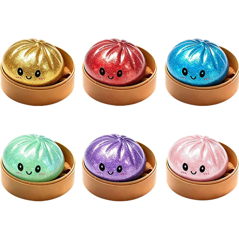 Squishy Ravioli Pailleté – Jouet Sensoriel Anti-Stress Ultra Moelleux